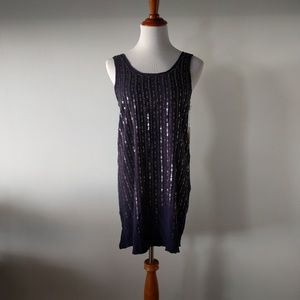 Navy Sequin Flapper Dress